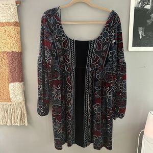 Free People boho velour dress